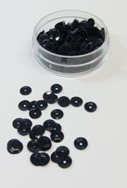 Schüsselpailletten 5mm glossy schwarz